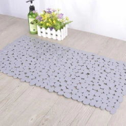 Tapis De Baignoire En Galets Tapis De Douche Antidérapants Avec Ventouses, Trous De Drainage Pour Baignoire 70 35Cm ------ Gris -Wenko || Grohe || HOMCOM Soldes 97447395 4