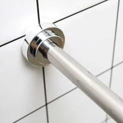 Tringle Télescopique En Acier Inoxydable 45 Cm-60 Cm Extensible, Tringle De Rideau De Douche Sans Perçage, Tringle De Serrage Réglable En Tournant, Maintien Sécurisé Comme Tringle De Douche, Tringle À -Wenko || Grohe || HOMCOM Soldes 97450845 4