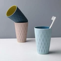 Pot Brosse A Dent, Gobelet Plastique, Accessoires Salle De Bain, Design De Style Nordique, Solide Et Résistant à La Chute, Adapté Aux Adultes, Aux Adolescents Et Aux Enfants. 4PCS (8×12×5cm) -Wenko || Grohe || HOMCOM Soldes 97668890 5