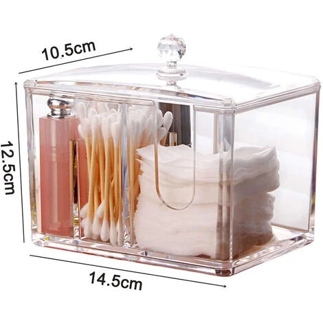 Distributeur De Support De Tampon De Coton Stockage De Boules De Coton Et D'écouvillons Avec Couvercle Organisateur Rond En Coton Acrylique Transparent 7 Distributeur De Support De Tampon De Coton Stockage De Boules De Coton Et D'écouvillons Avec Couvercle Organisateur Rond En Coton Acrylique Transparent – Image 5