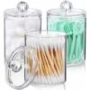 Lot De 3 Distributeurs De Support Qtip Pour Boule De Coton, Coton-tige, Tampons Ronds En Coton, Fil Dentaire – Ensemble De Pots D'apothicaire En Plastique Transparent De 10 Oz Pour Organisation De Sto 1 Lot De 3 Distributeurs De Support Qtip Pour Boule De Coton, Coton-tige, Tampons Ronds En Coton, Fil Dentaire – Ensemble De Pots D'apothicaire En Plastique Transparent De 10 Oz Pour Organisation De Sto -Wenko || Grohe || HOMCOM Soldes 97748853 1