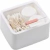 2 Fentes Coton-tige Boule Qtip Support Pot En Plastique Conteneur Distributeur Boîte Avec Couvercle à Charnière Pour Salle De Bain Maison Stockage Organisateur -Wenko || Grohe || HOMCOM Soldes 97748960 1