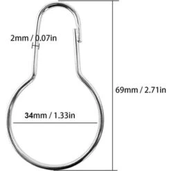 Lot De 40 Anneaux De Rideau De Douche Crochets De Suspension Pour Le Tri Et L'organisation -Wenko || Grohe || HOMCOM Soldes 97835803 4