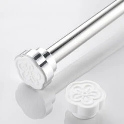 Tringle à Rideau De Douche Télescopique 55-85 Cm En Acier Inoxydable - Barre Télescopique Extensible Sans Perçage - Longueur Réglable Pour Armoire, Salle De Bain, Fenêtres, Portes