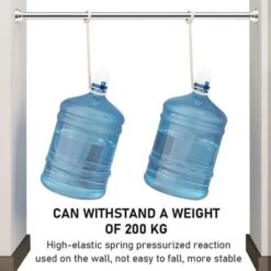 Tringle à Rideau De Douche Télescopique 55-85 Cm En Acier Inoxydable - Barre Télescopique Extensible Sans Perçage - Longueur Réglable Pour Armoire, Salle De Bain, Fenêtres, Portes -Wenko || Grohe || HOMCOM Soldes 97891119 3