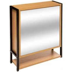 Meuble Haut Avec Miroir Tribecart Bois Naturel - 5 Five Simply Smart