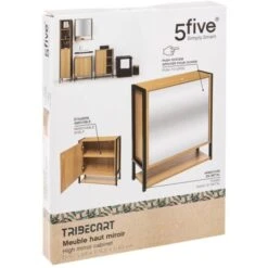 Meuble Haut Avec Miroir Tribecart Bois Naturel - 5 Five Simply Smart -Wenko || Grohe || HOMCOM Soldes 98556223 3