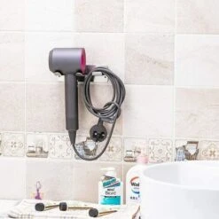 Support De Sèche-Cheveux,Support Mural Compatible Avec Tous Les Sèche-Cheveux,Organisateur D'espace Pour Salle De Bains/Chambre à Coucher/Salle De Bains/Salon De Coiffure, Acier Inoxydable304 (Argent) -Wenko || Grohe || HOMCOM Soldes 98863543 3